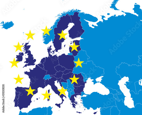 European Union members map  with Croatia