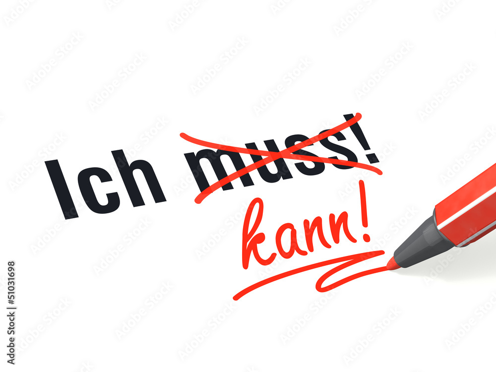 Stift- & Schriftserie: Ich muss nicht, ich kann! rot Stift- & Schriftserie: Ich muss nicht, ich kann! rot