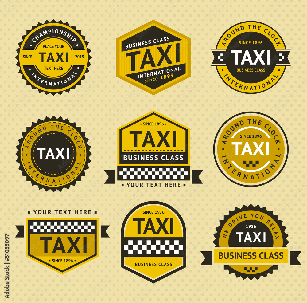 Taxi insignia, vintage style