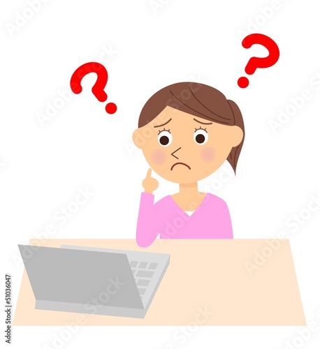 女性　ＰＣ　悩む