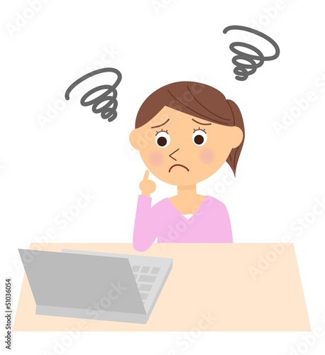女性　ＰＣ　悩む