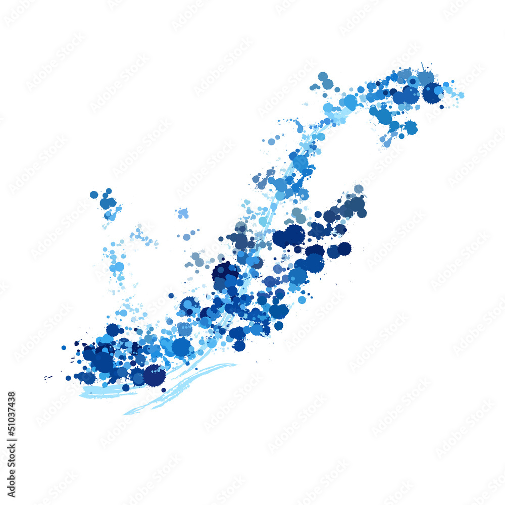 Fresh blue water splash vector Stock Vector | Adobe Stock
