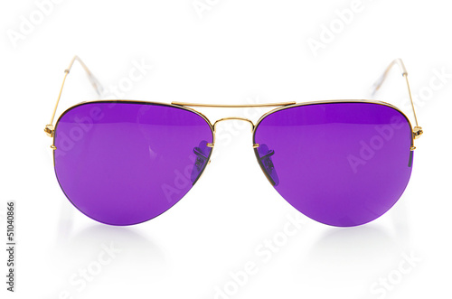 Elegant sunglasses isolated on the white