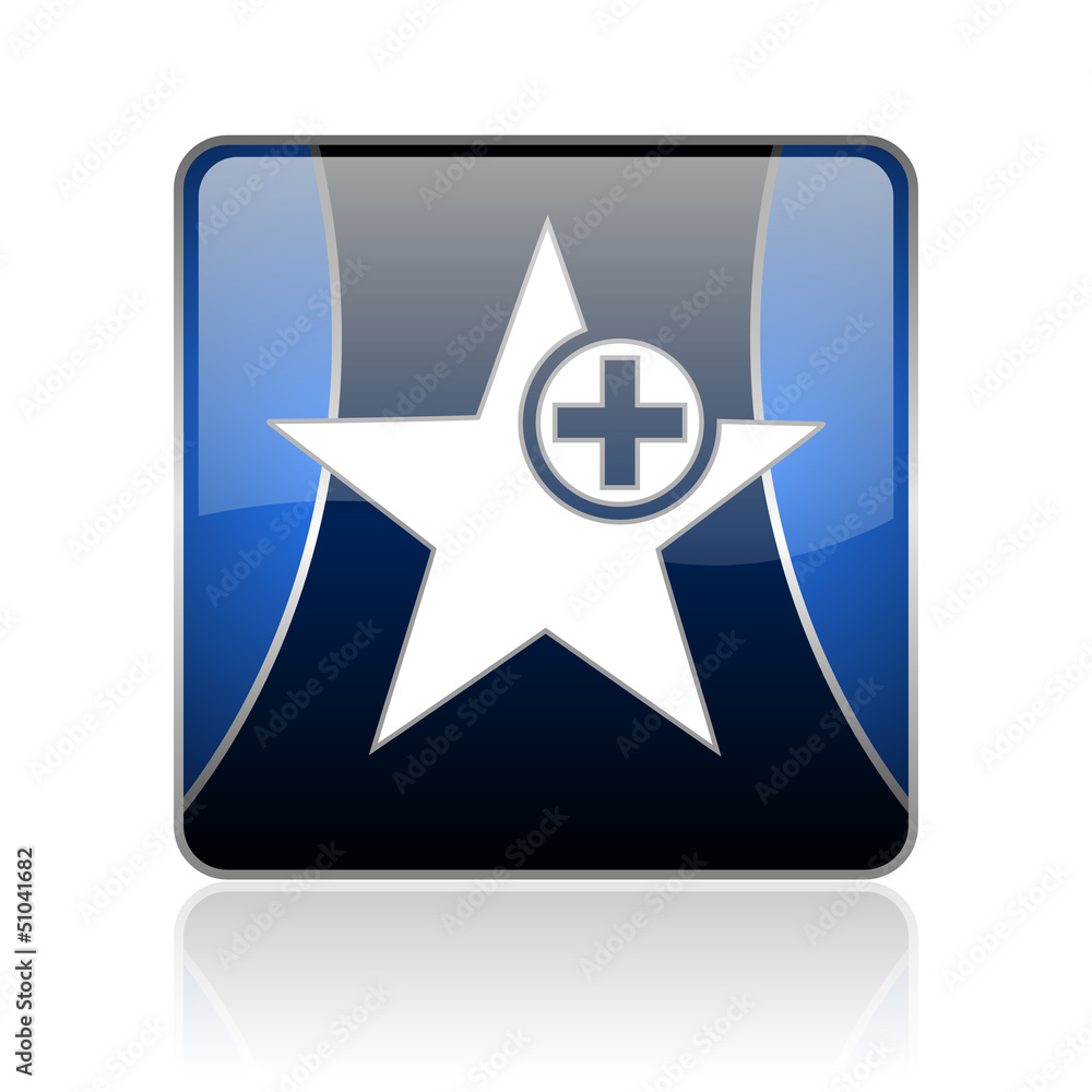star blue square web glossy icon star blue square web glossy icon