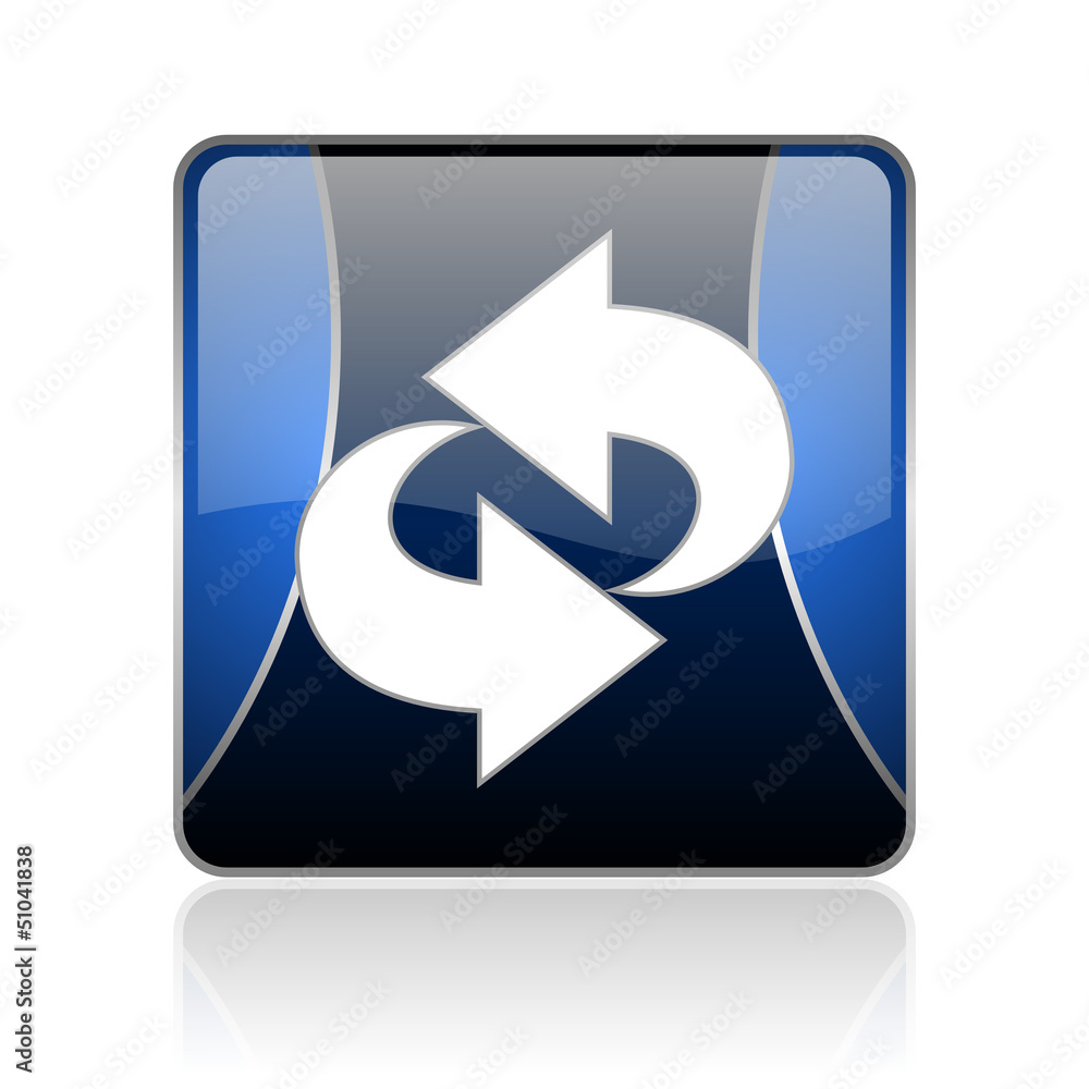 rotate blue square web glossy icon rotate blue square web glossy icon