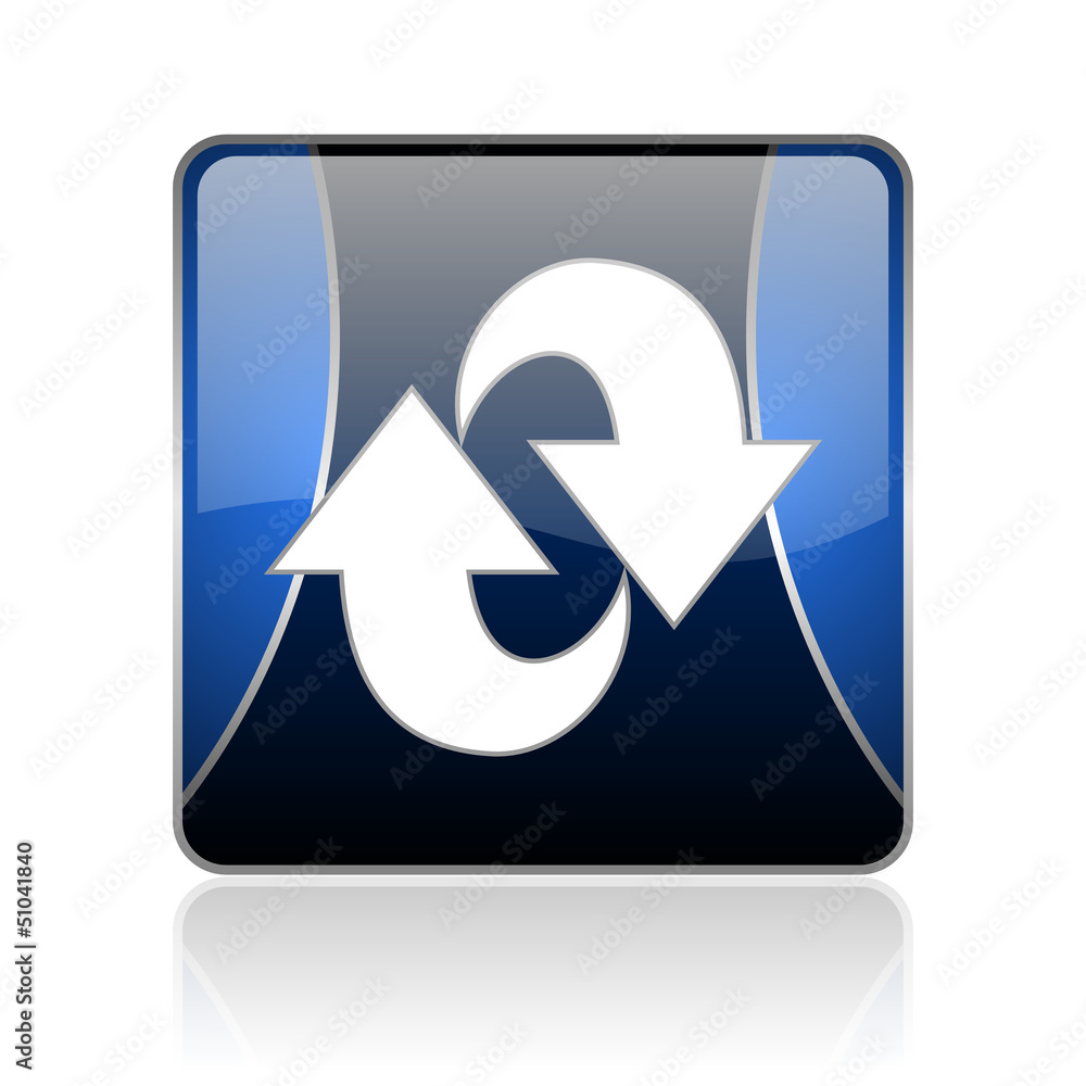 rotate blue square web glossy icon rotate blue square web glossy icon