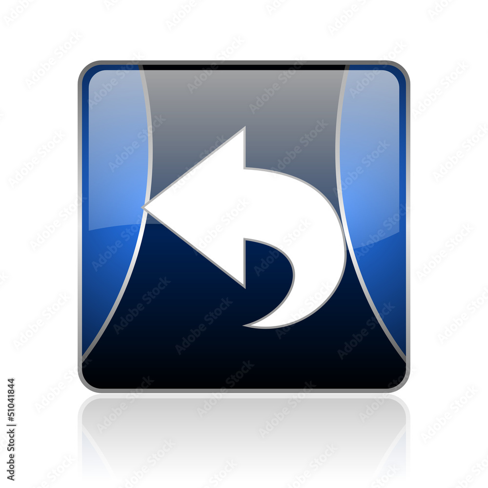 back blue square web glossy icon back blue square web glossy icon