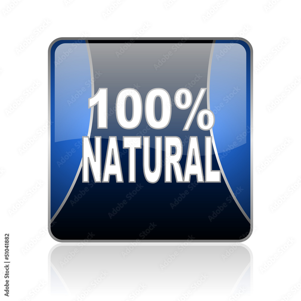 natural blue square web glossy icon natural blue square web glossy icon