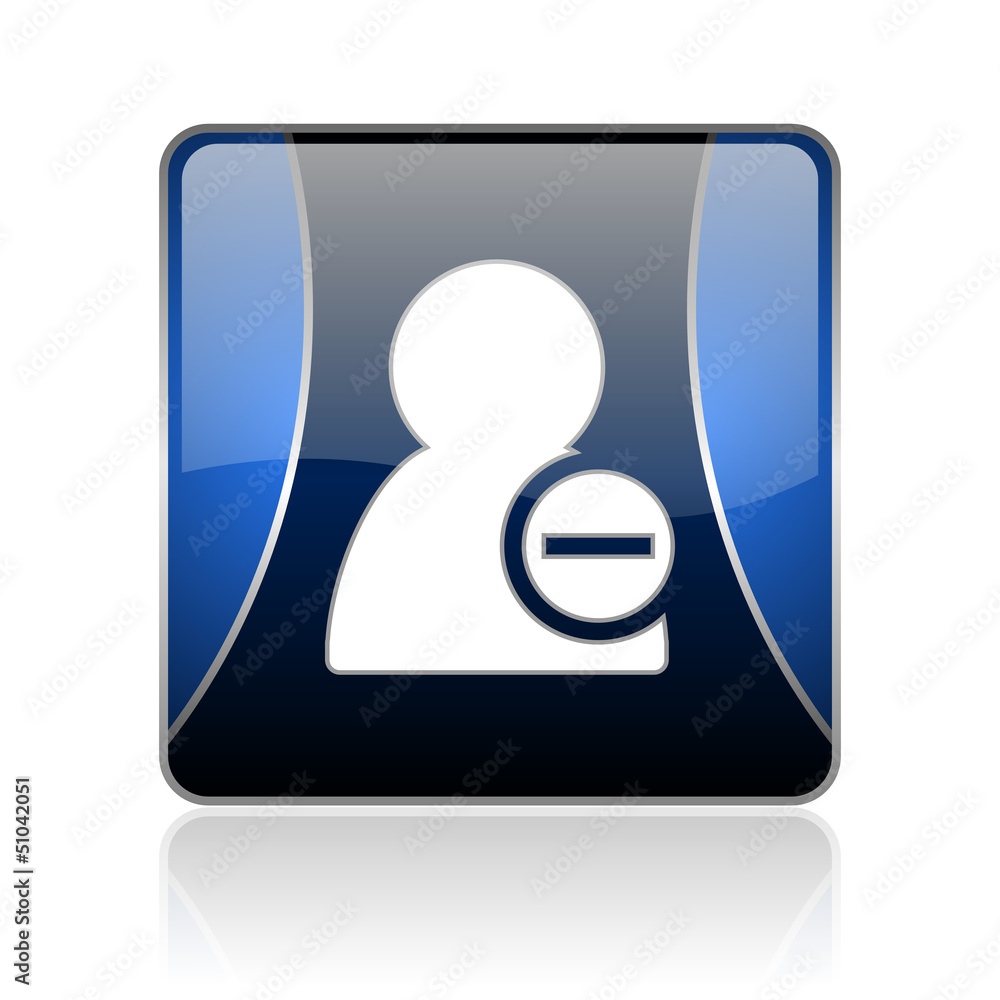 remove contact blue square web glossy icon remove contact blue square web glossy icon