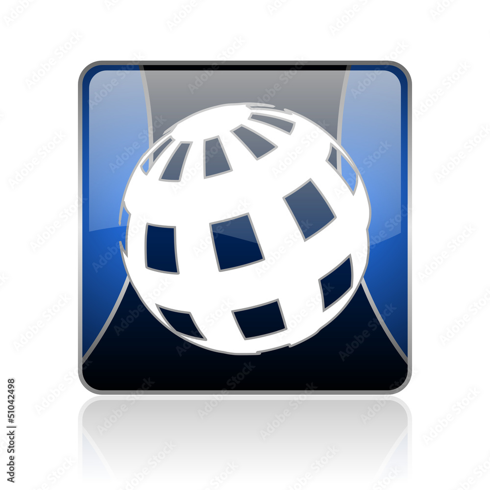 earth blue square web glossy icon earth blue square web glossy icon