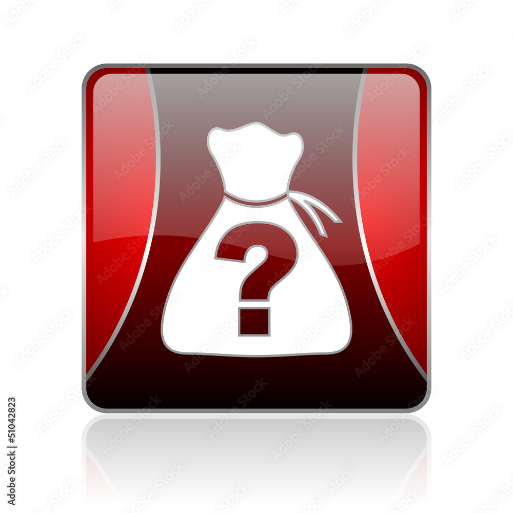 riddle red square web glossy icon riddle red square web glossy icon