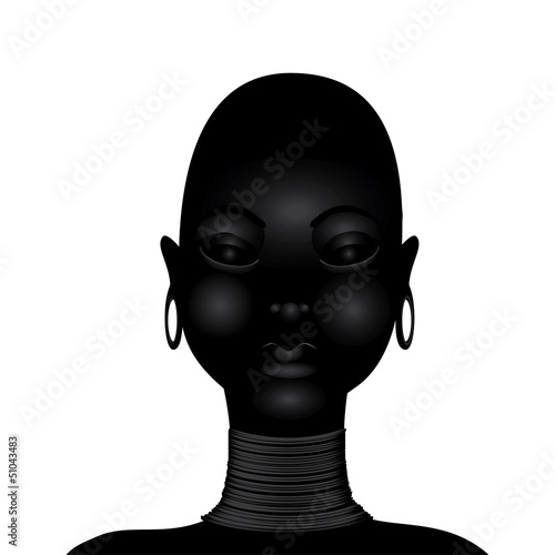 Afro woman portrait