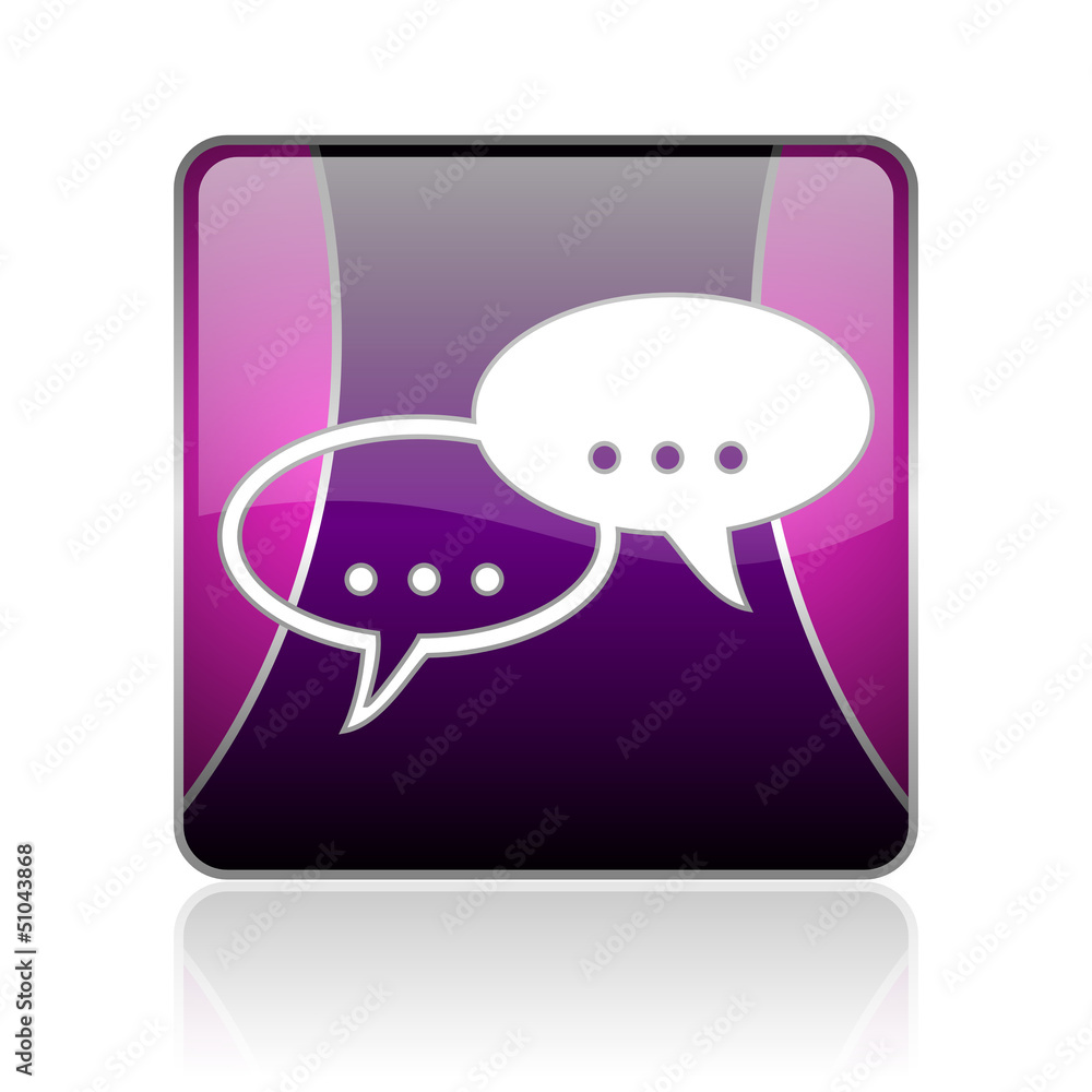 forum violet square web glossy icon forum violet square web glossy icon