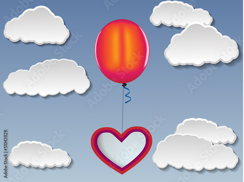 Balloon with clouds