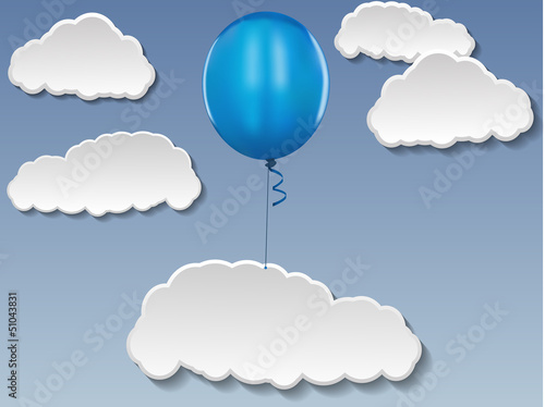 Balloon with clouds