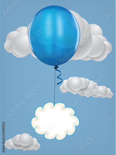 Balloon with clouds