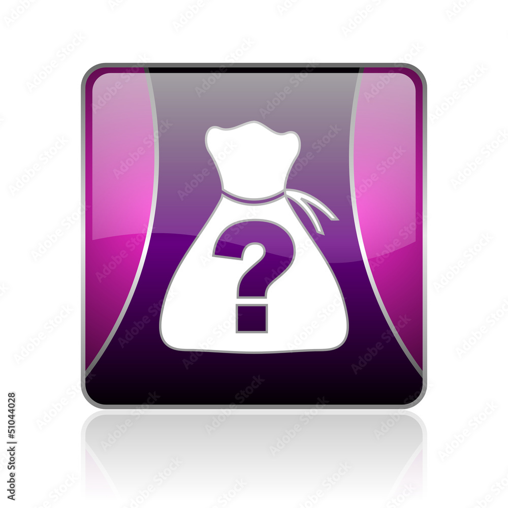 riddle violet square web glossy icon riddle violet square web glossy icon