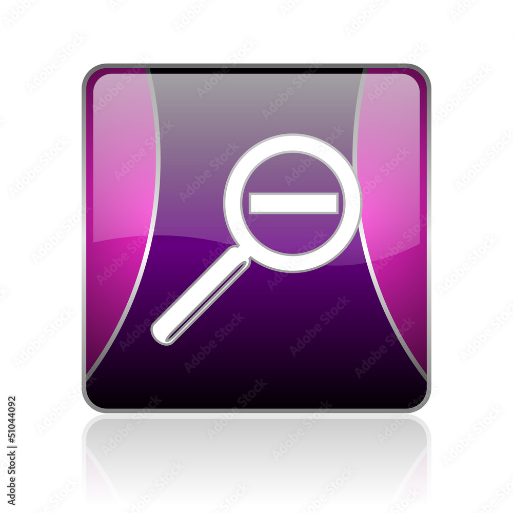 magnification violet square web glossy icon magnification violet square web glossy icon