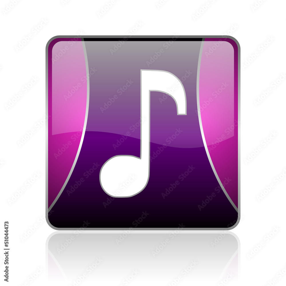 music violet square web glossy icon music violet square web glossy icon