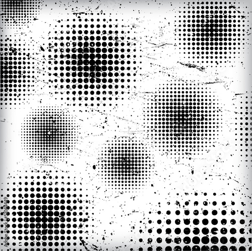 Grunge halftones background