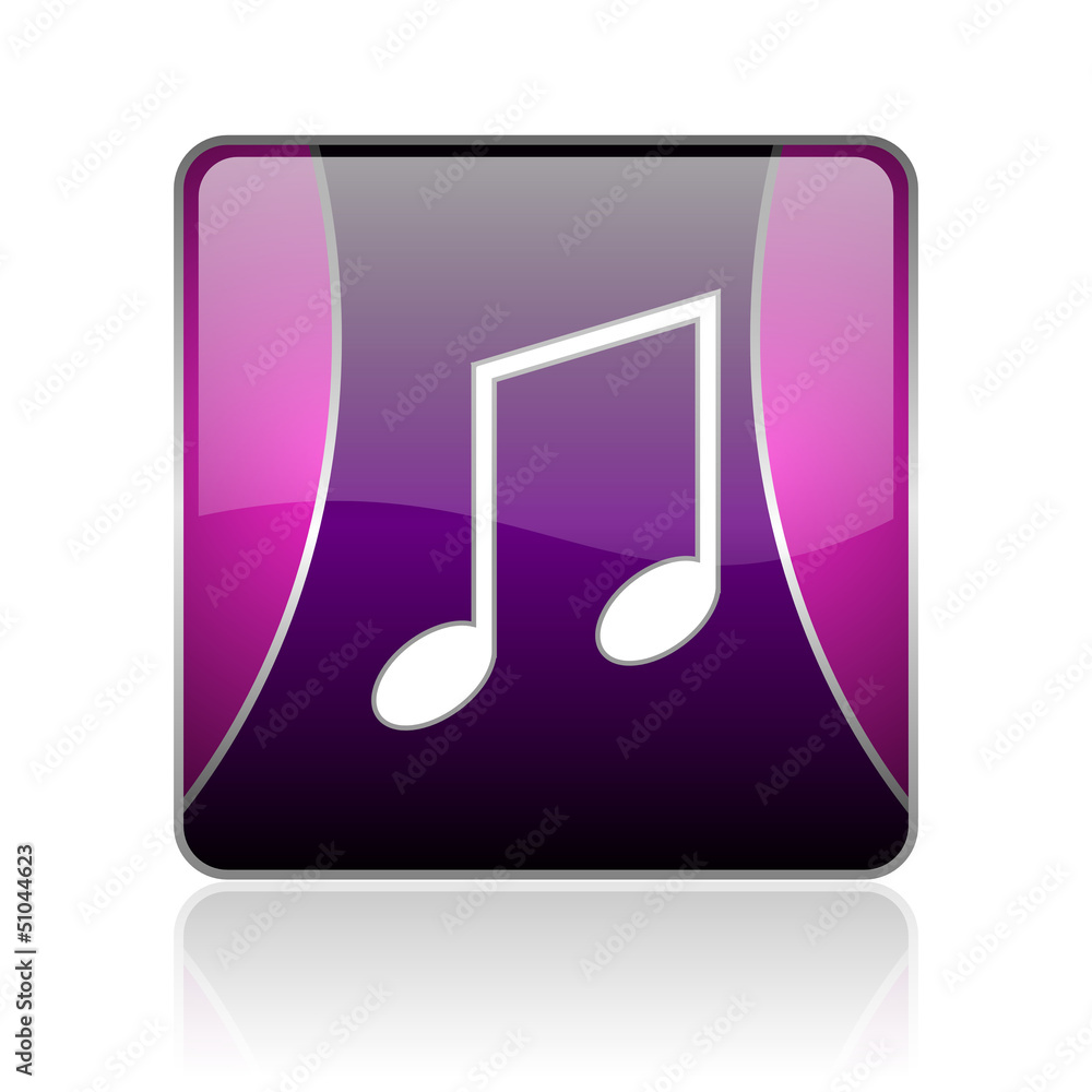 music violet square web glossy icon music violet square web glossy icon