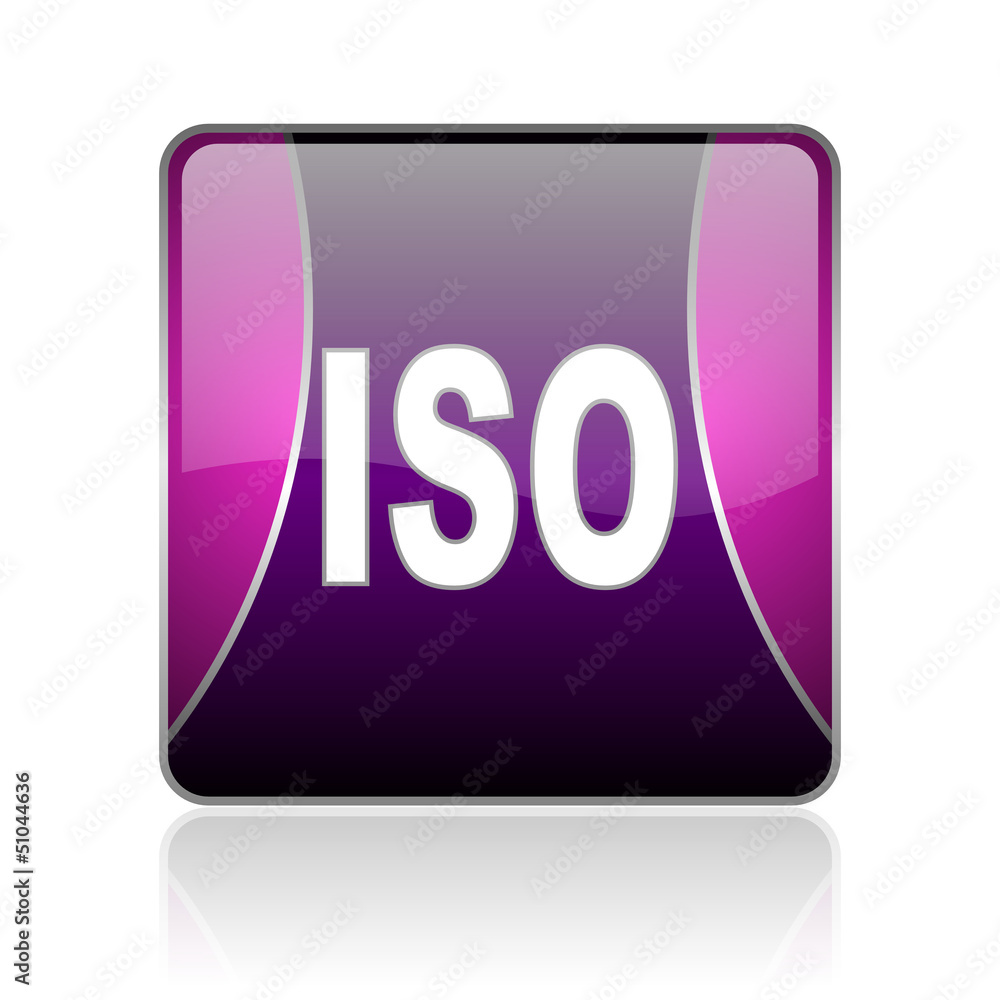 iso violet square web glossy icon iso violet square web glossy icon