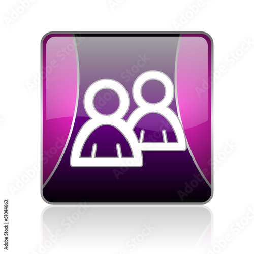 forum violet square web glossy icon