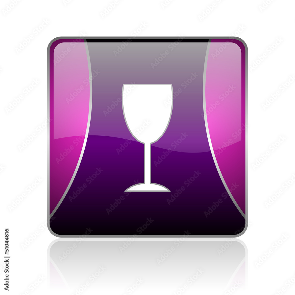 glass violet square web glossy icon glass violet square web glossy icon