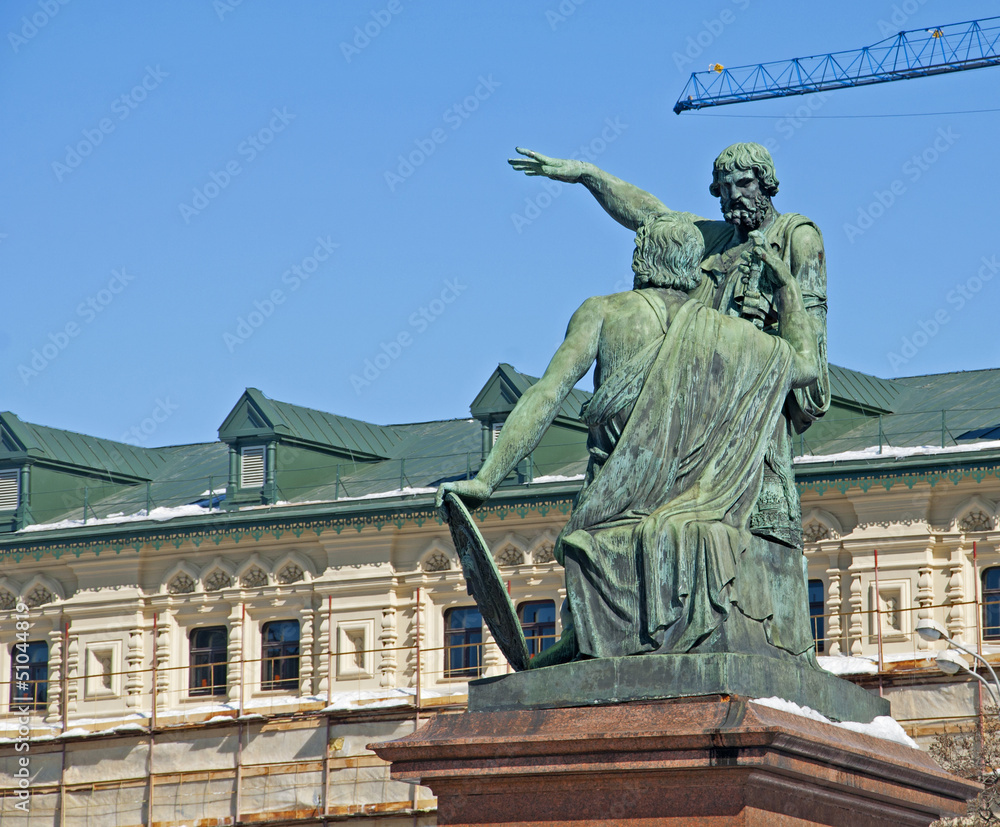 Fototapeta premium Памятник Минину и Пожарскому на Красной площади