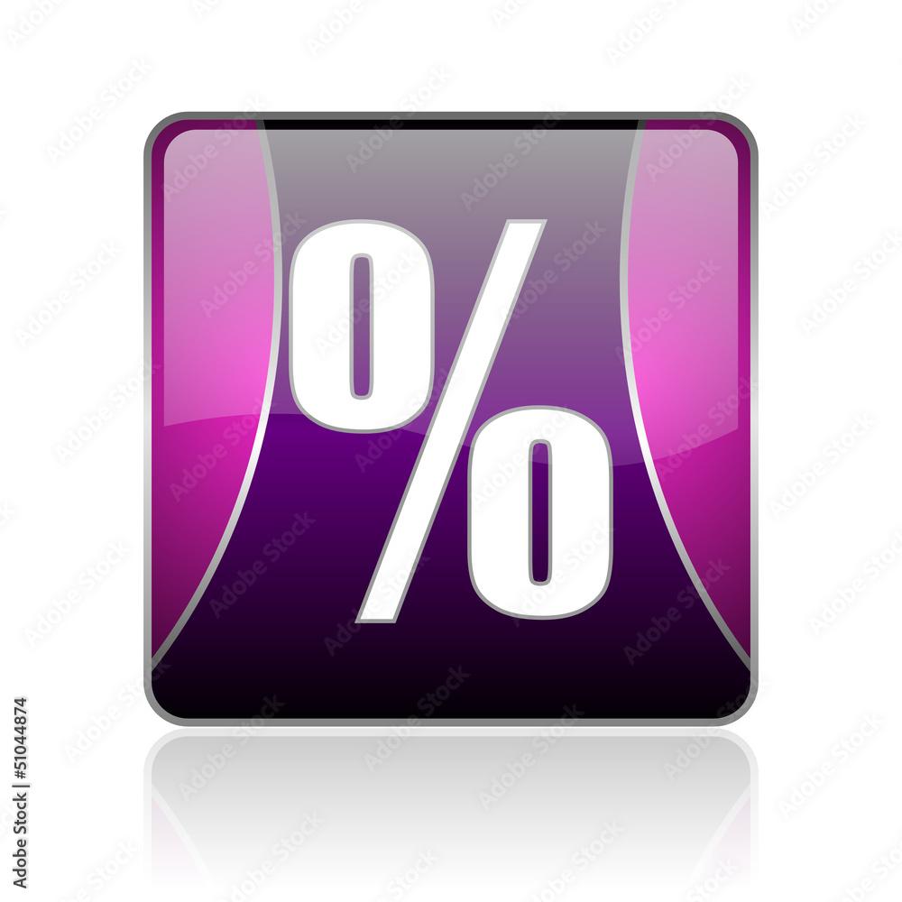 percent violet square web glossy icon percent violet square web glossy icon