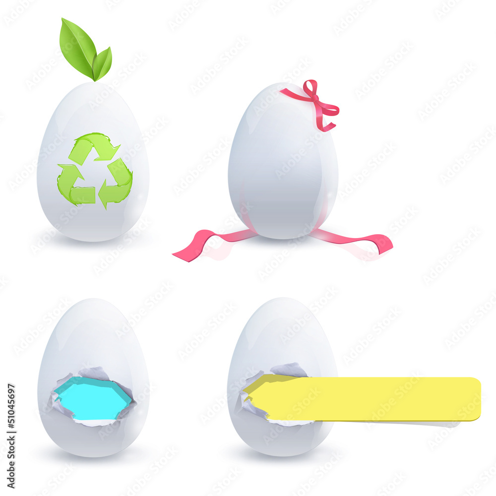 Colecction of decorated eggs. Vector deisgn. Colecction of decorated eggs. Vector deisgn.