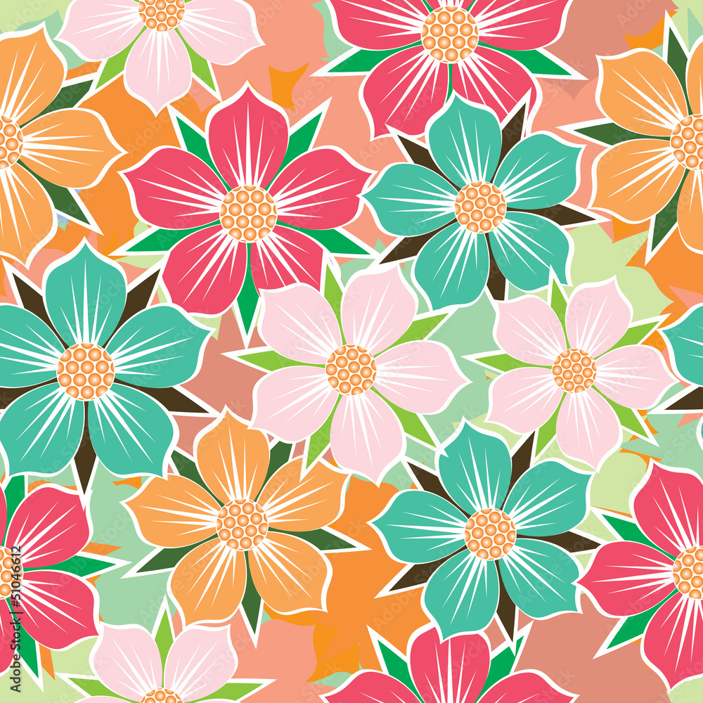 Floral seamless background. Floral seamless background.
