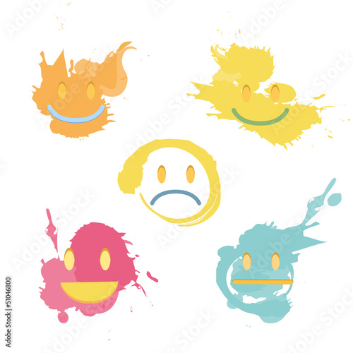 Drop paint on isolated background. Vector design.