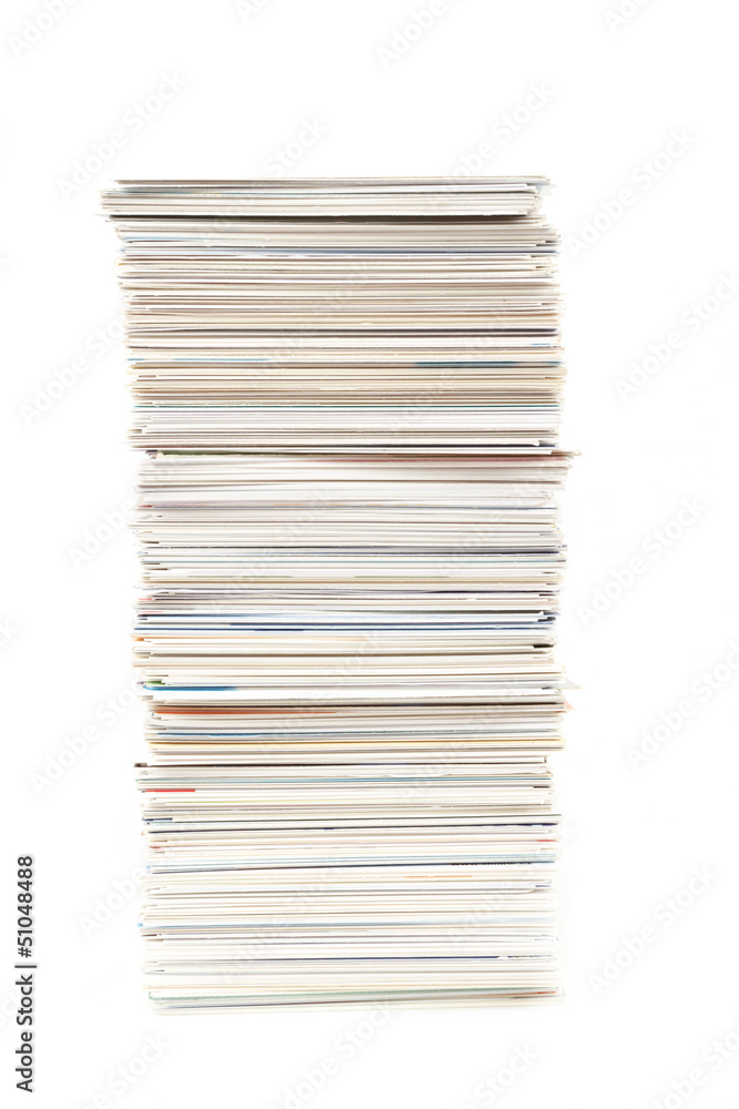 stack of business cards on the table isolated stack of business cards on the table isolated