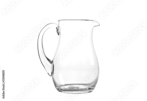 Glass jug isolated