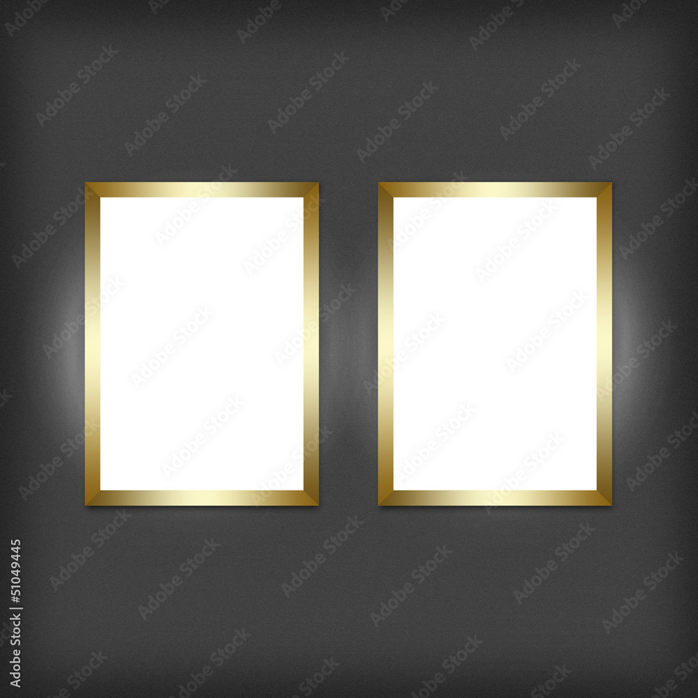 Two empty frames on a wall Two empty frames on a wall