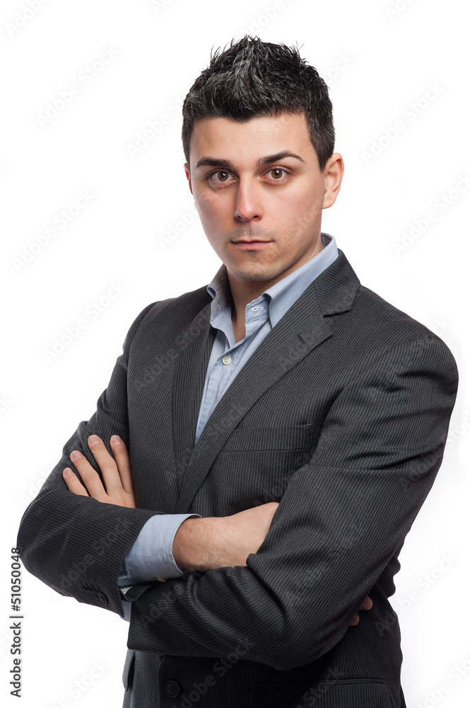 Portrait of a businessman isolated on white background. Portrait of a businessman isolated on white background.