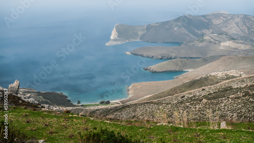 Greece siros island panoramic view photo