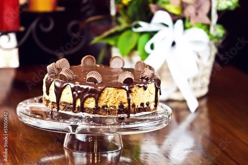 Chocolate cheesecake photo