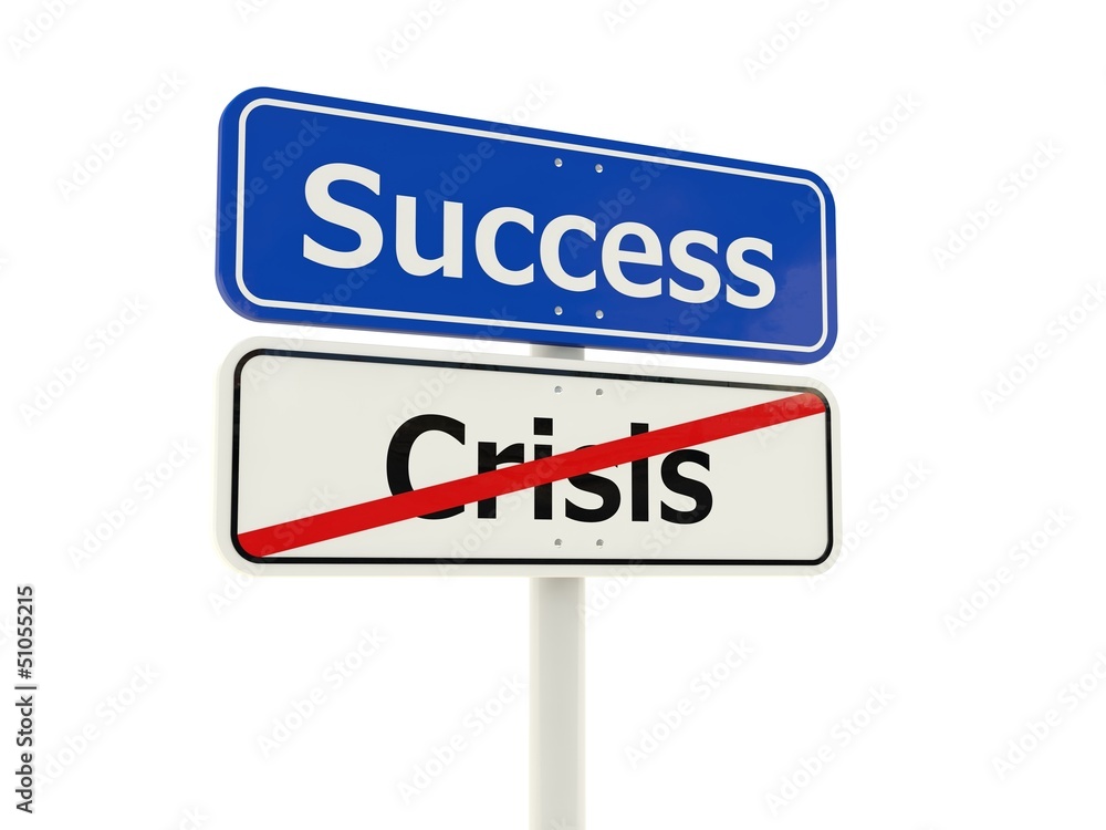 Success road sign isolated on white background Success road sign isolated on white background