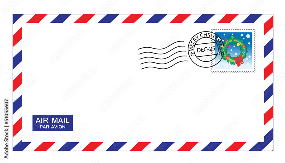 christmas airmail envelope christmas airmail envelope