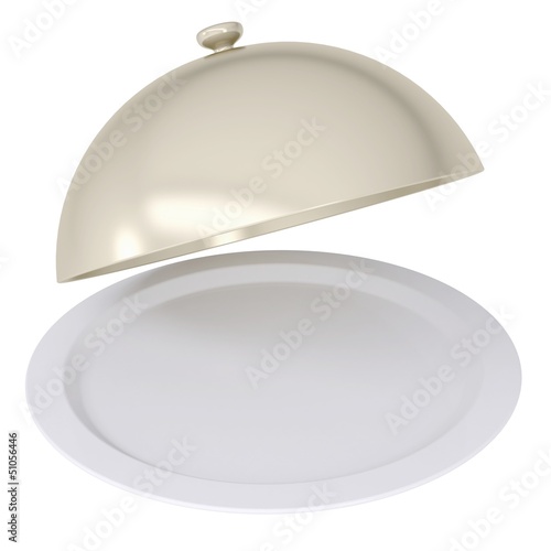 Tableau sur toile Glossy ceramic salver dish with an cover over it