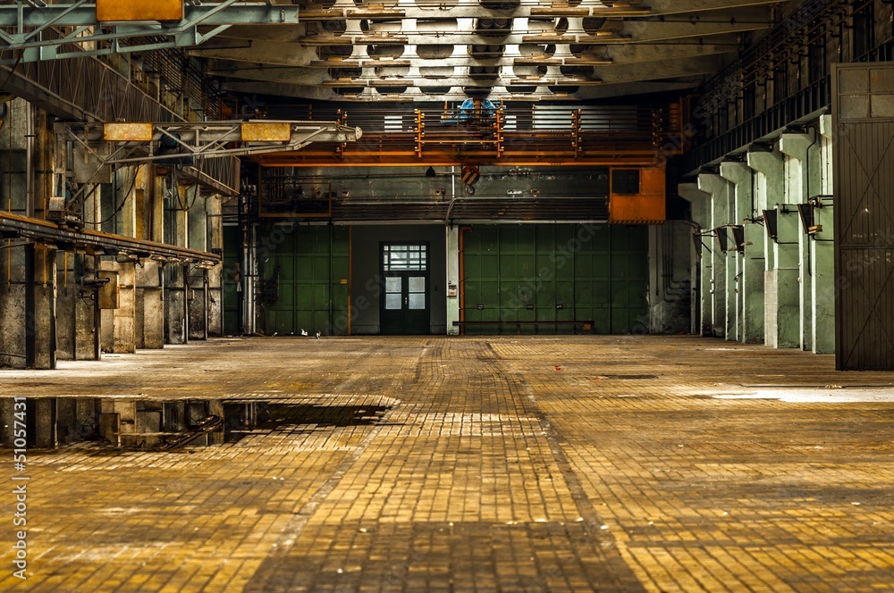Industrial interior of a factory