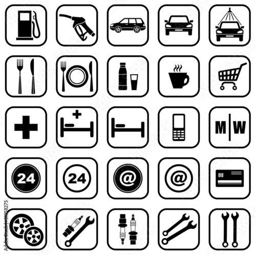 Gas station icons