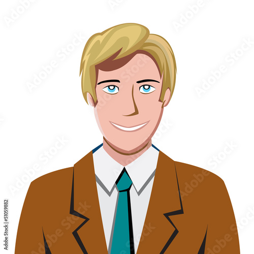 Vector portrait in comics