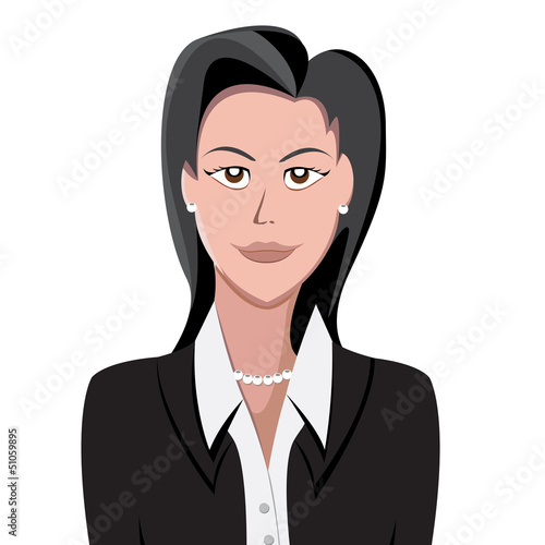 Vector portrait in comics