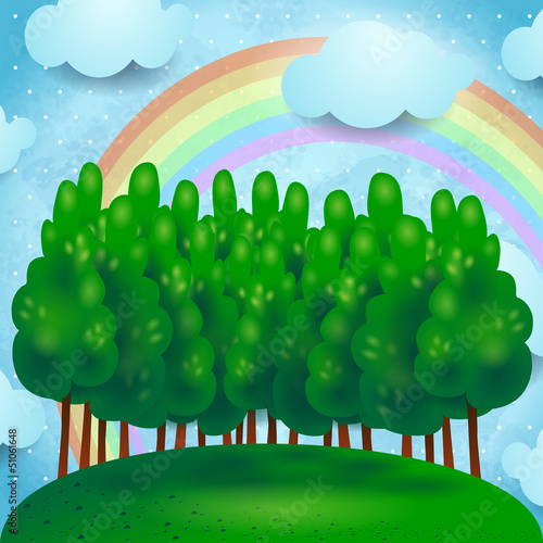 Countryside, fantasy landscape