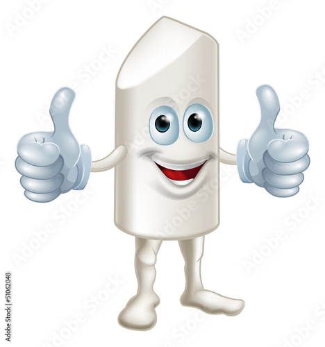 Happy cartoon chalk stick man