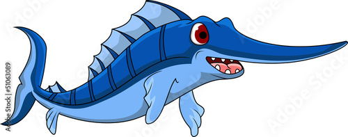 cute Cartoon swordfish
