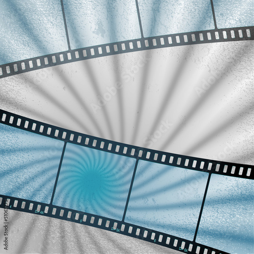 vector: movies film blue light background